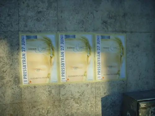 Pressbyrån-affischer inför en bokrelease